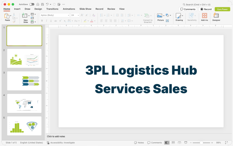 3PL Logistics Hub Services Sales Presentation
