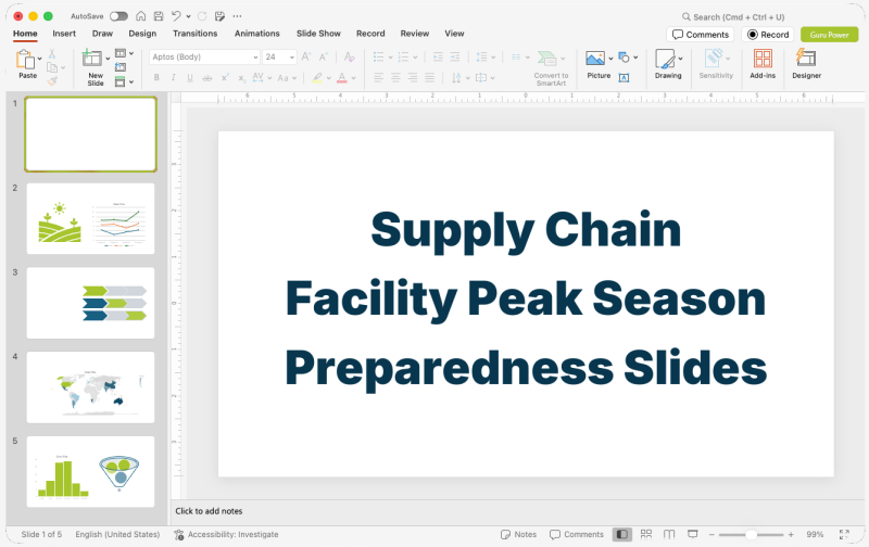 Supply Chain Facility Peak Season Preparedness Slides