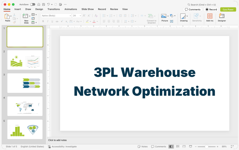 3PL Warehouse Network Optimization Pitch-Deck