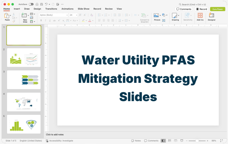 Water Utility PFAS Mitigation Strategy Slides