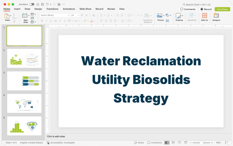 Water Reclamation Utility Biosolids Strategy Presentation