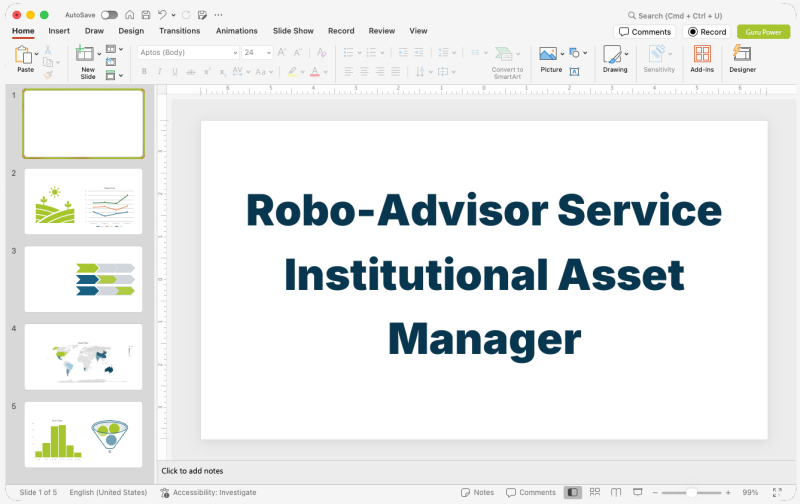 Robo-Advisor Service Institutional Asset Manager Presentation