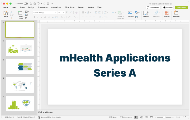 mHealth Applications Series A Pitch-Deck