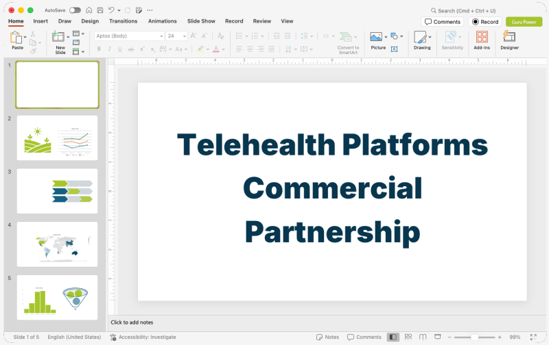 Telehealth Platforms Commercial Partnership Pitch-Deck