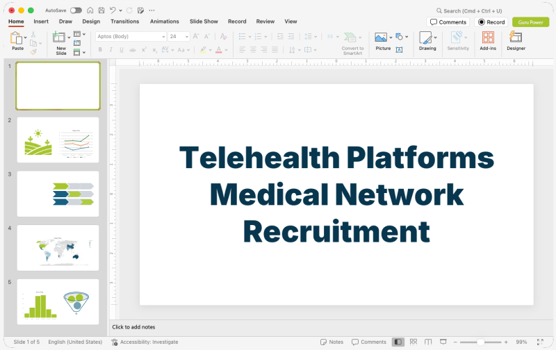 Telehealth Platforms Medical Network Recruitment Presentation