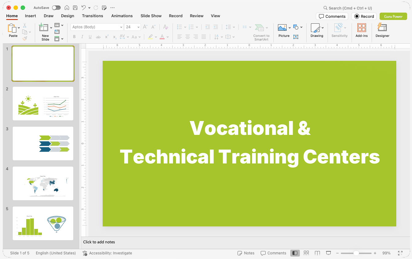 Vocational & Technical Training Centers Presentations