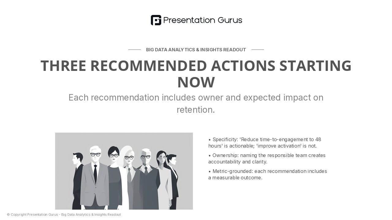 Three Recommended Actions Starting Now