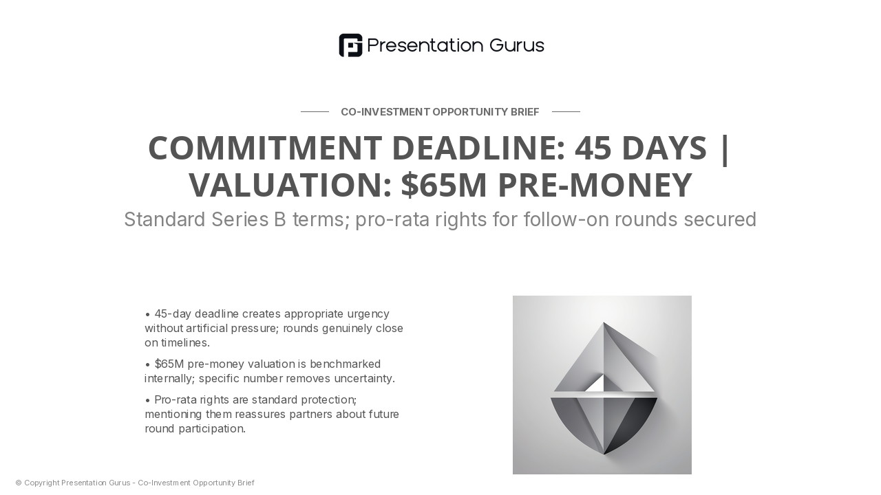 Investment Terms & Co-Investment Commitment