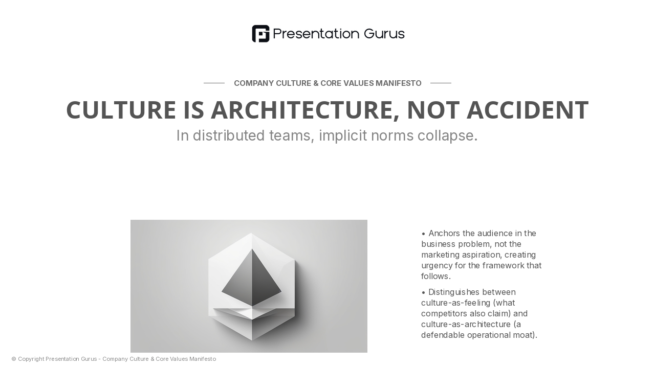 Why Culture Matters in a Distributed Organization
