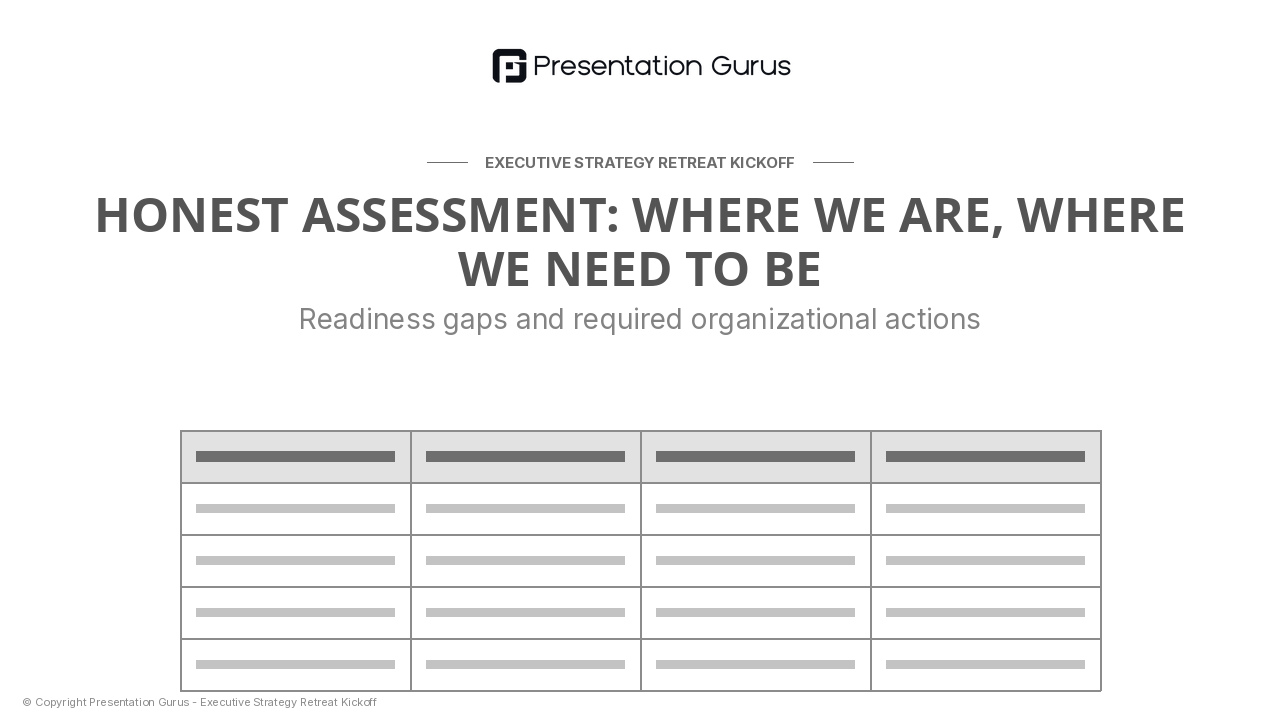 Organizational Readiness Assessment