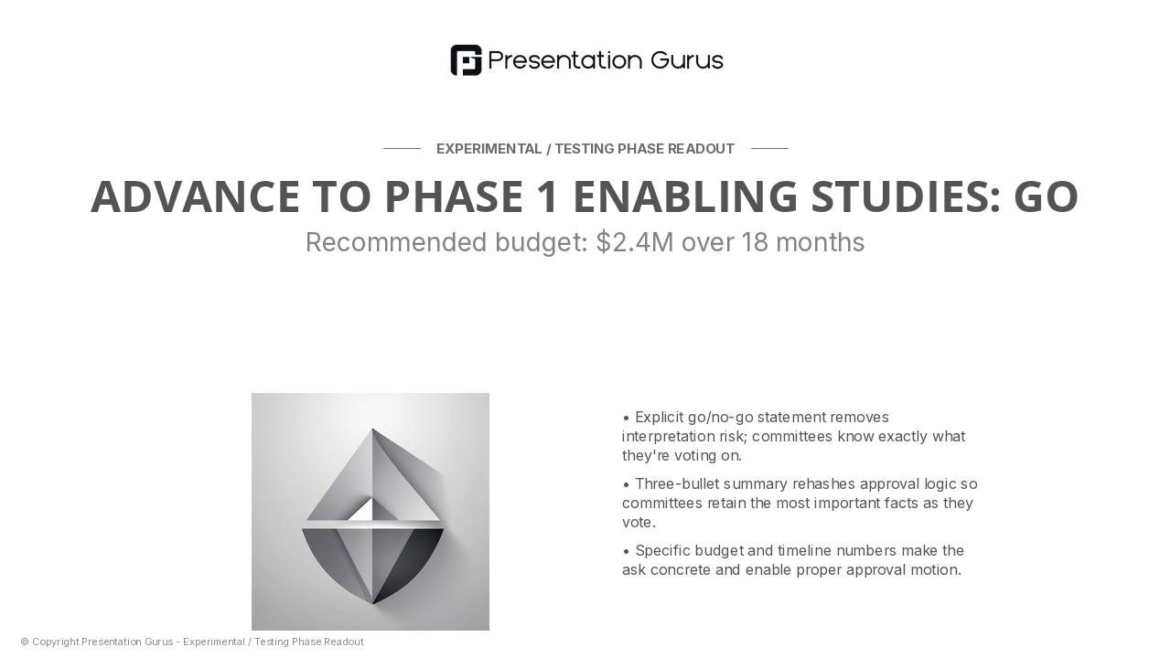 Go/No-Go Decision & Next Phase