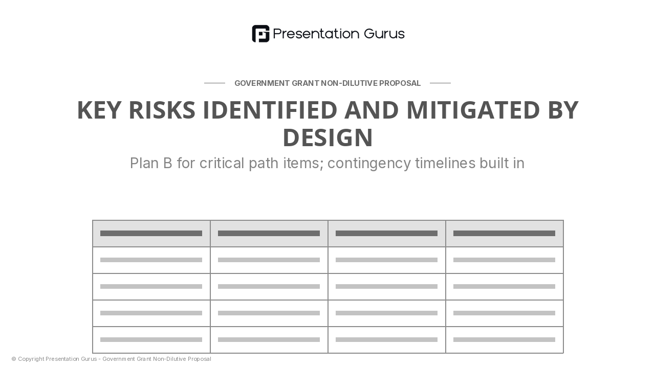 Risk Mitigation & Contingency Planning