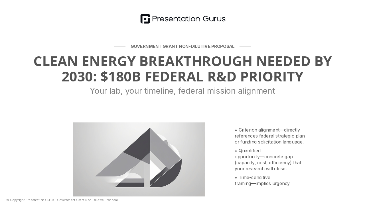Research Opportunity & Federal Priority