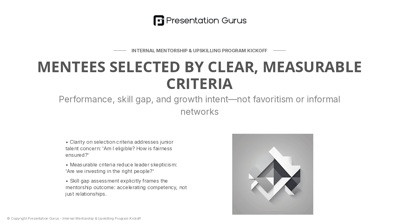 Mentee Selection & Readiness Criteria