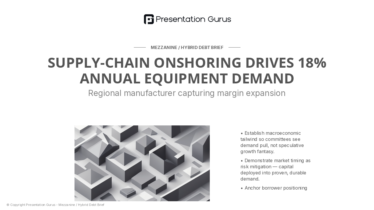 The Opportunity: Supply Chain Resilience in Industrial Equipment