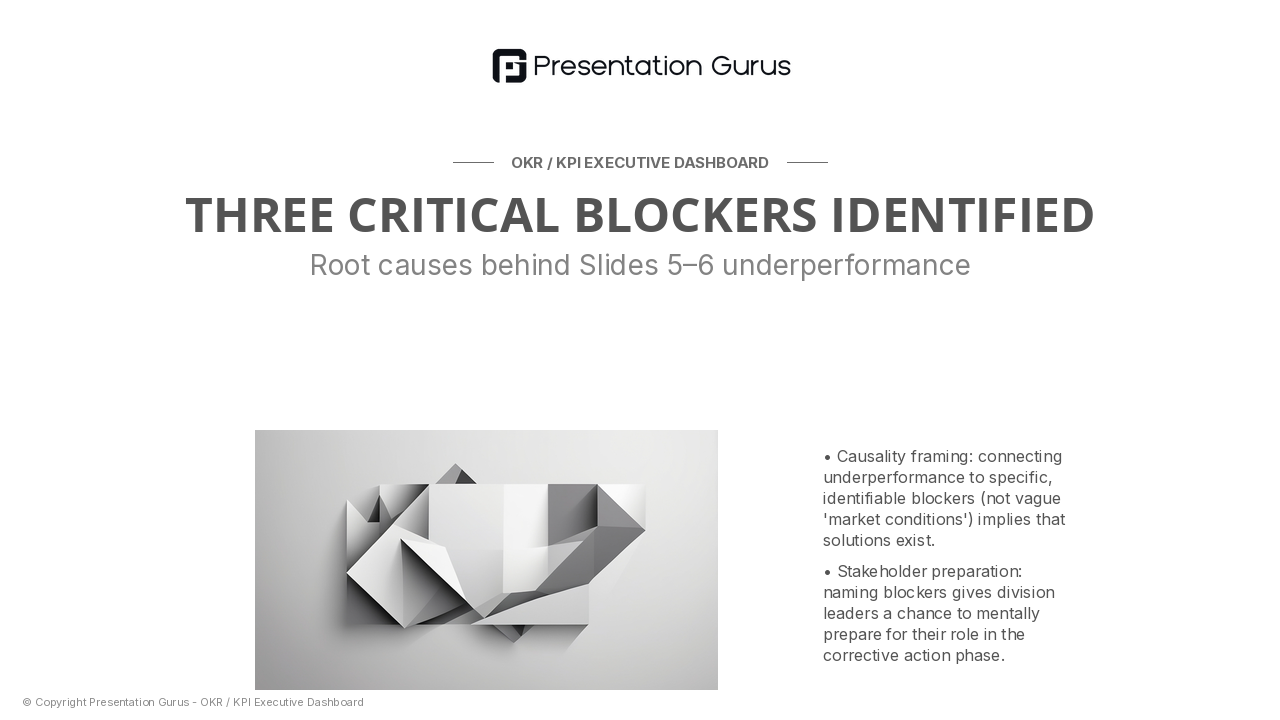 Early Warning Signals & Blockers