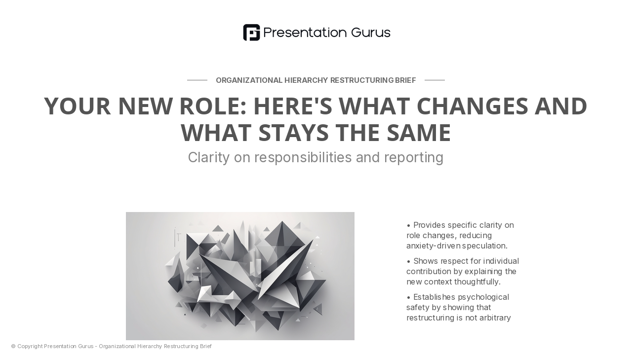 Your Role in the Restructured Organization