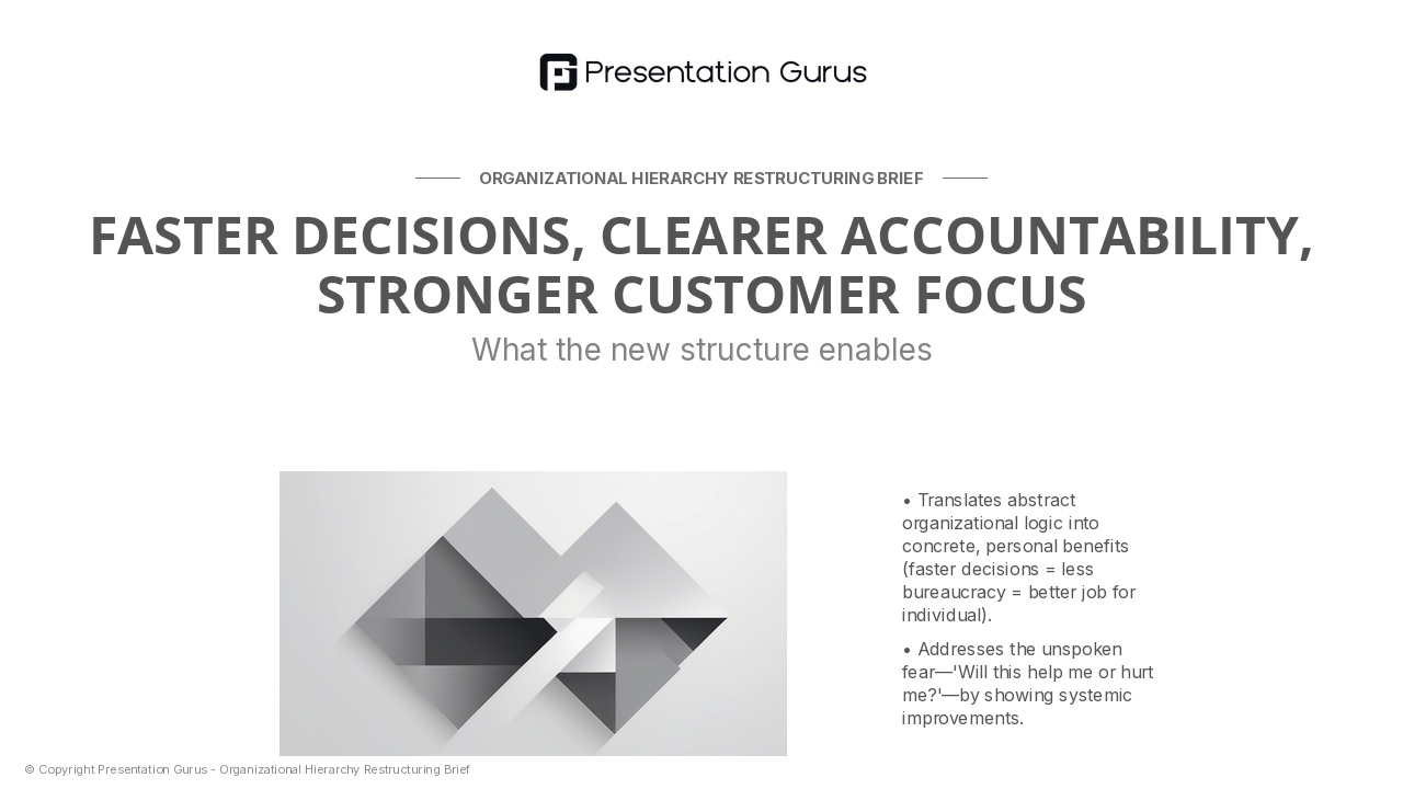 How The New Structure Serves Our Goals