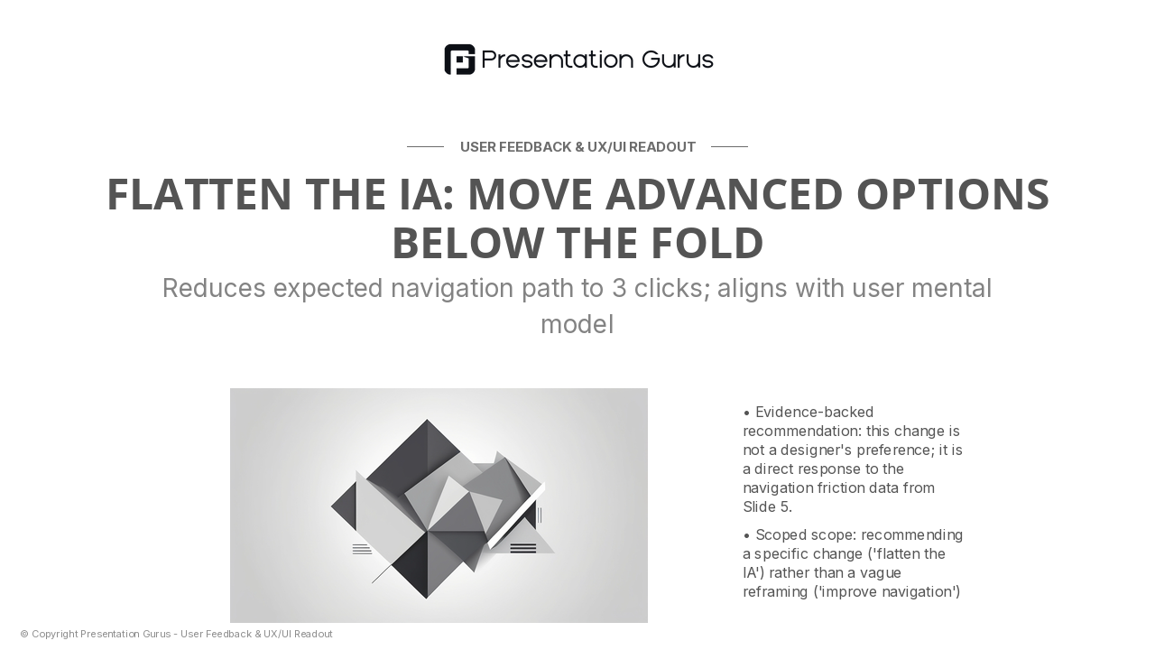 Design Recommendation: Streamlined Information Architecture