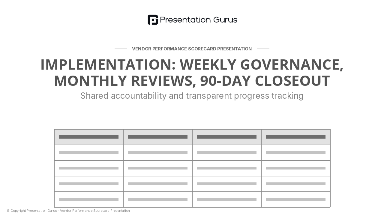 90-Day Roadmap and Accountability Structure
